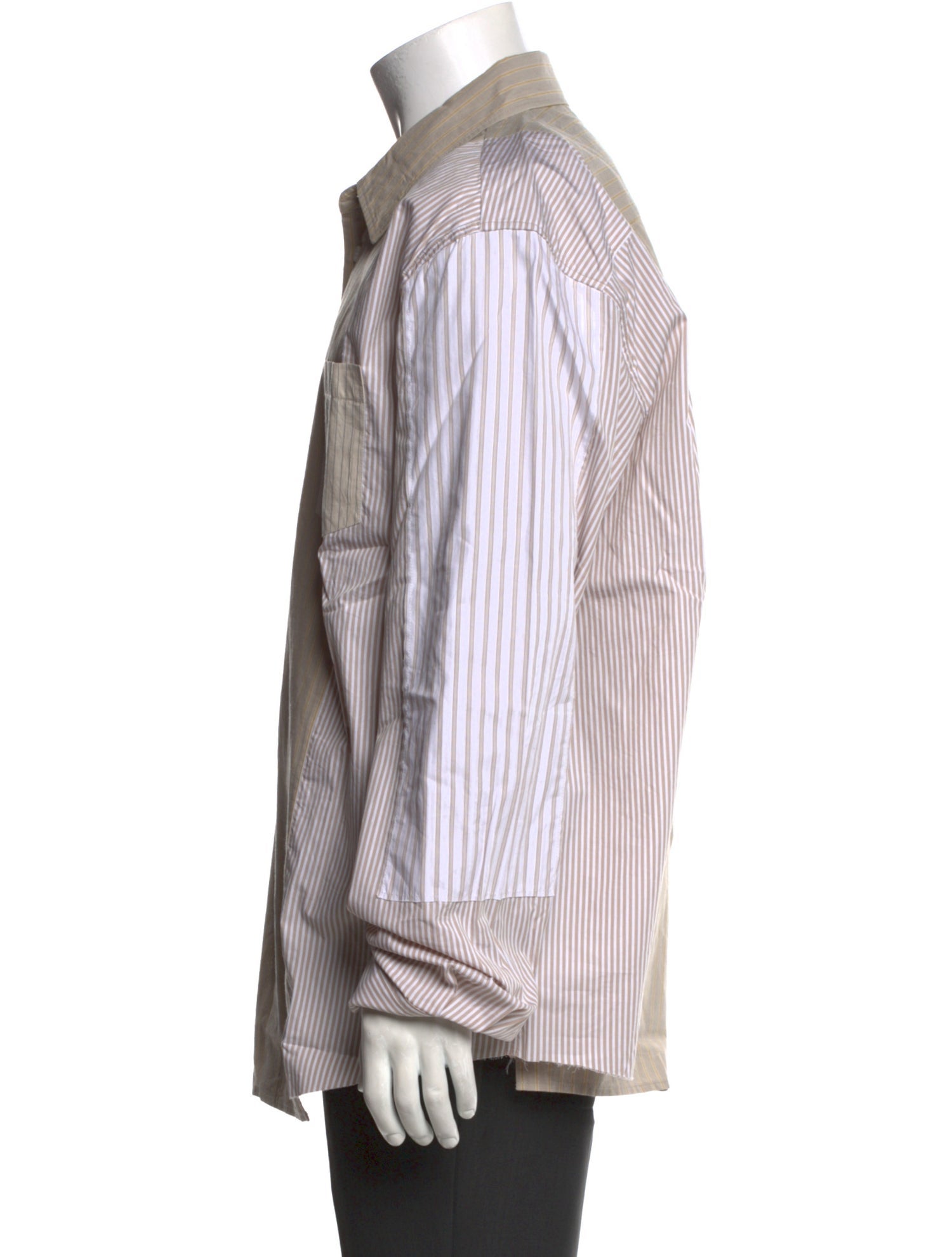 John Elliott Striped Long Sleeve Shirt w/ Tags