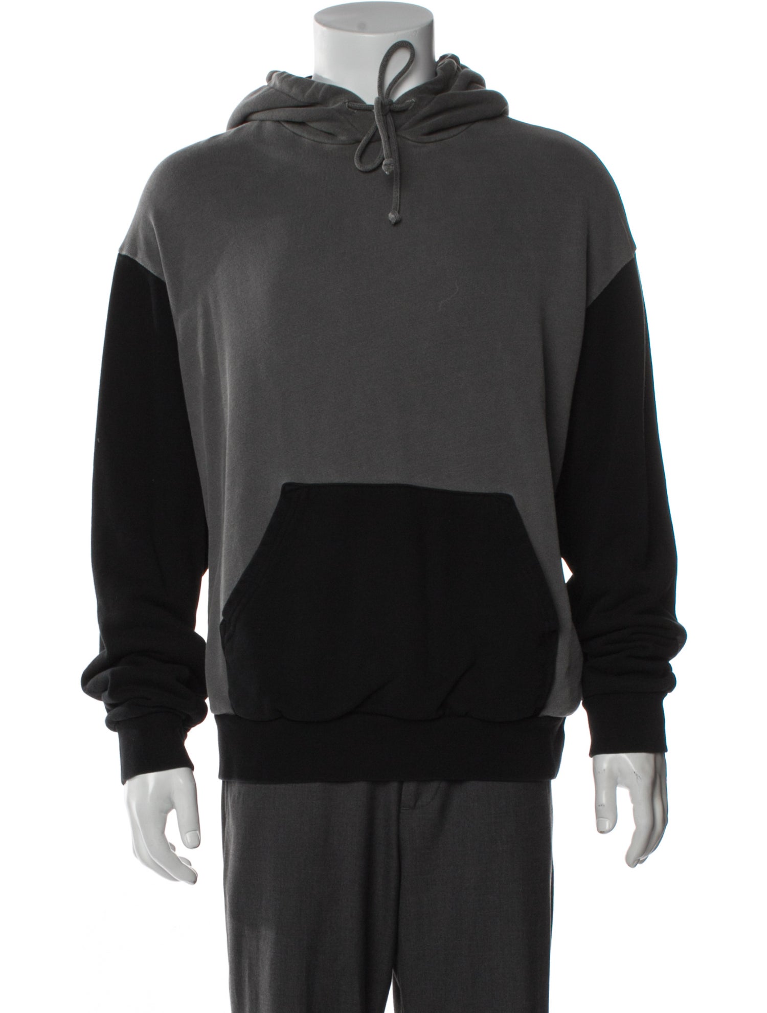 John Elliott Colorblock Pattern Crew Neck Hoodie