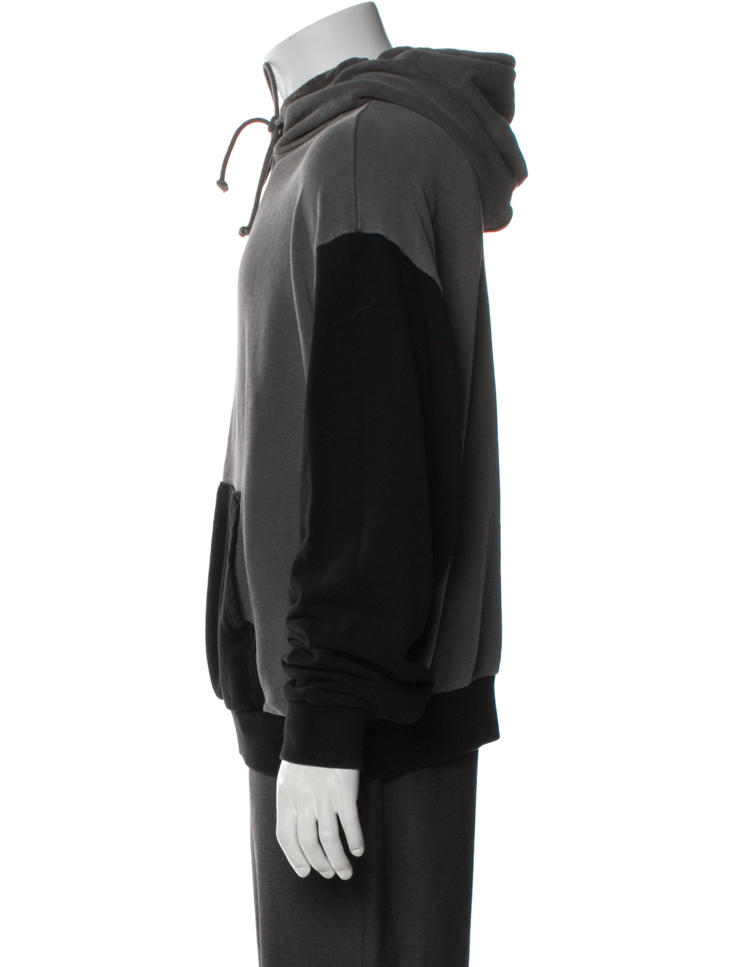 John Elliott Colorblock Pattern Crew Neck Hoodie
