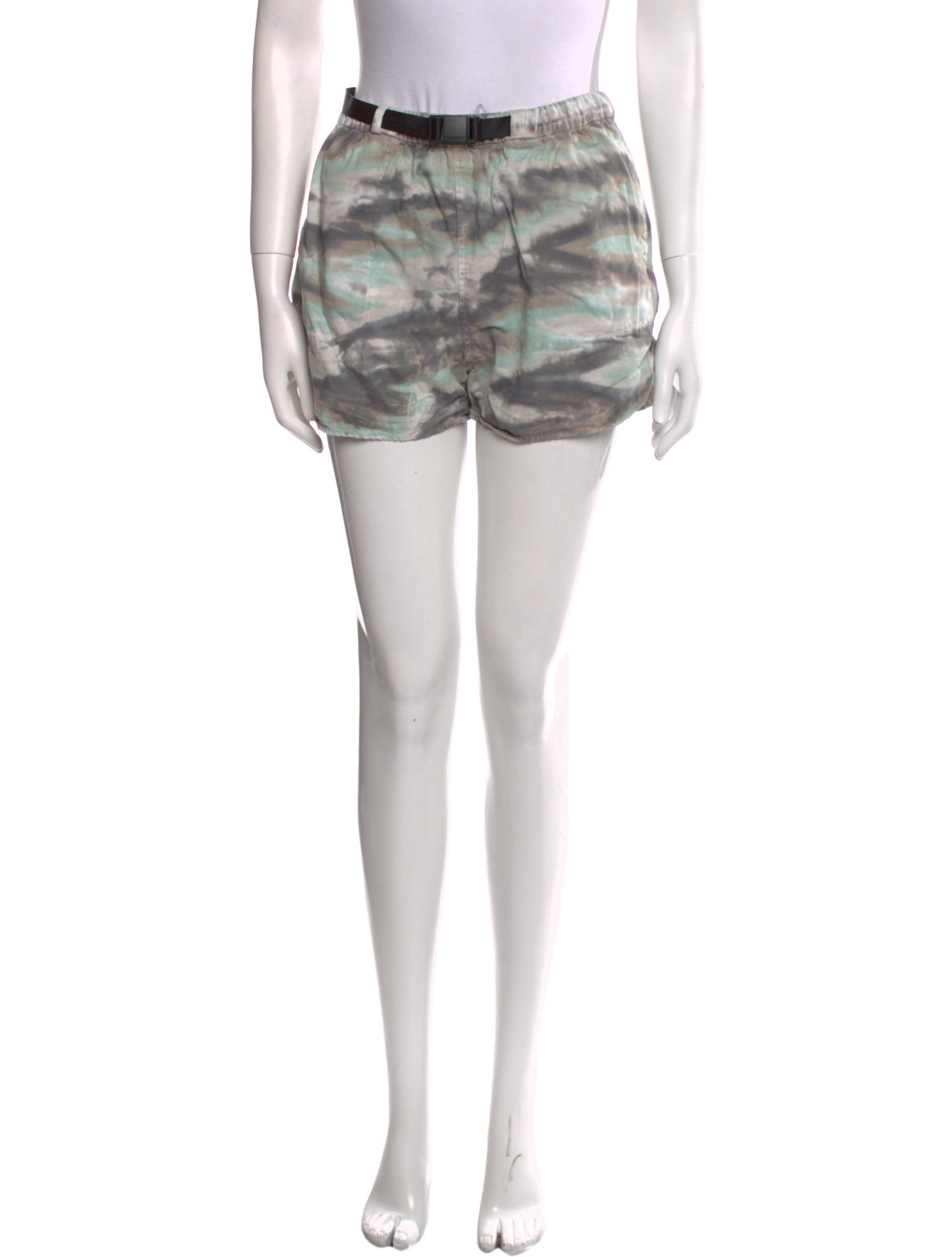 John Elliott Tie-Dye Print Mini Shorts