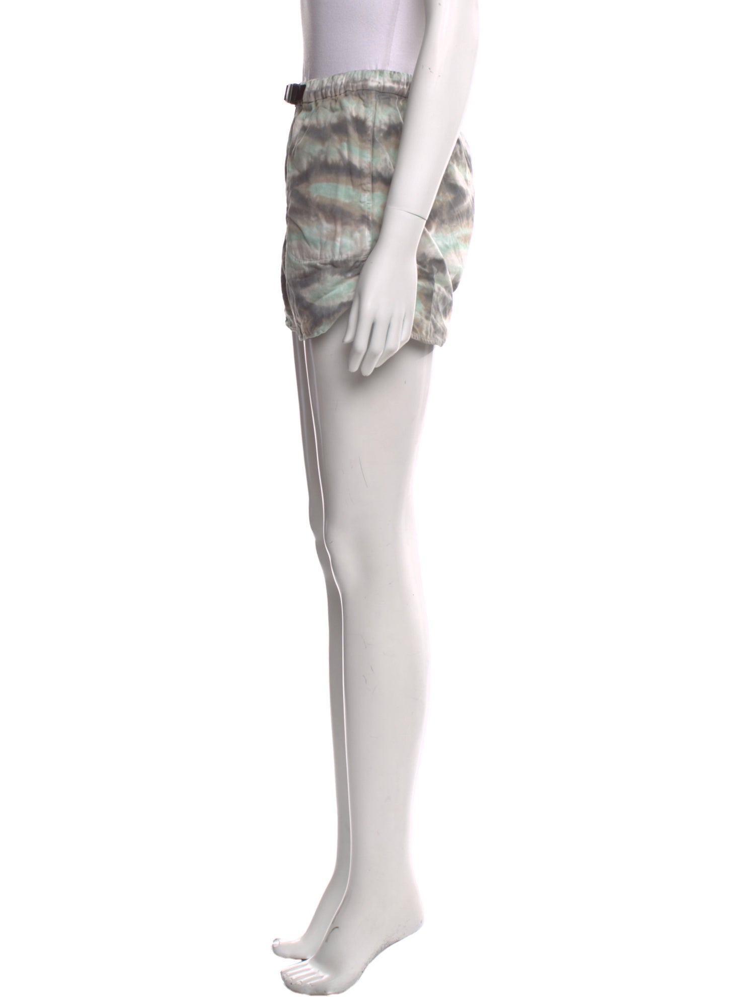 John Elliott Tie-Dye Print Mini Shorts