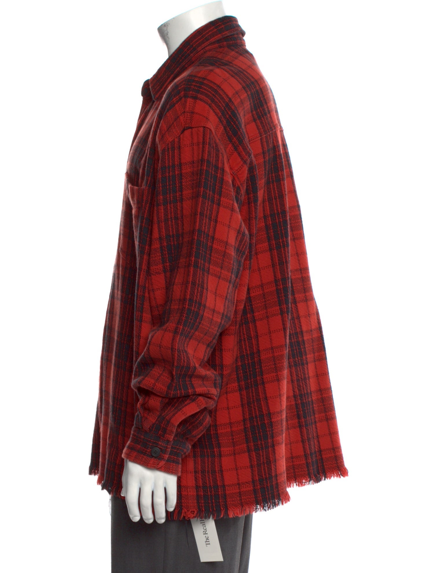 John Elliott Plaid Print Long Sleeve Shirt