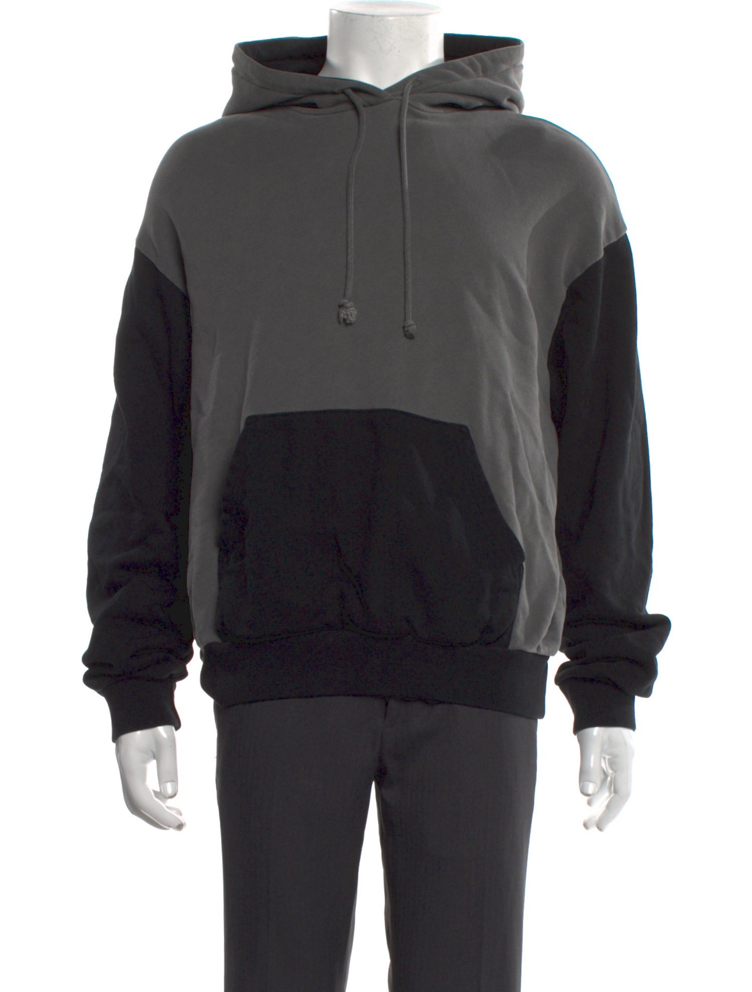 John Elliott Colorblock Pattern Crew Neck Hoodie