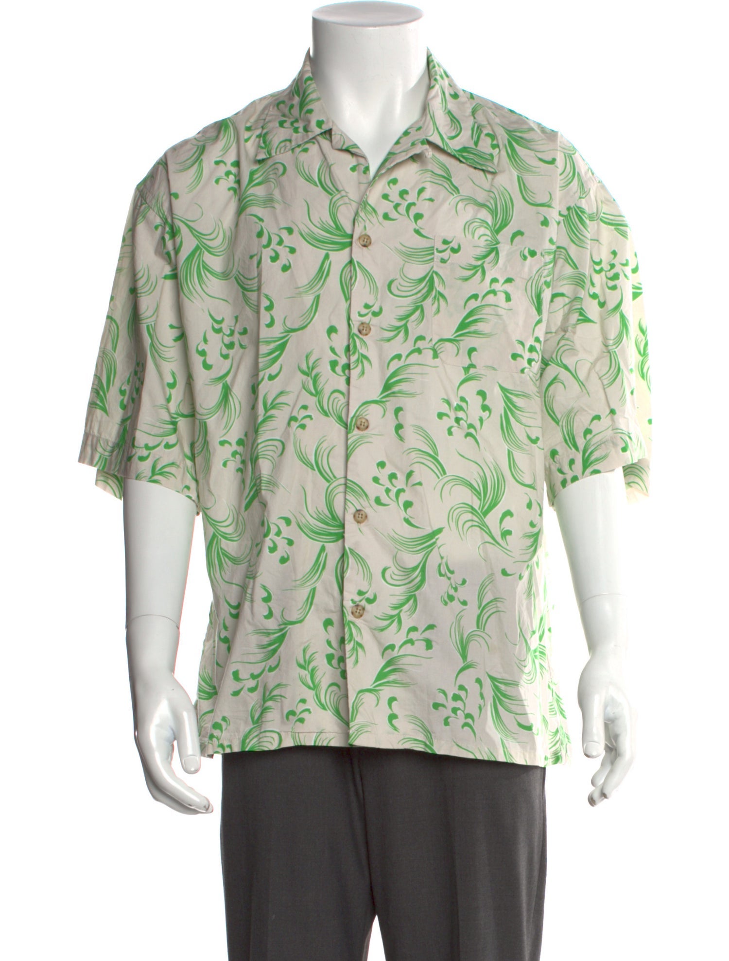 John Elliott Printed Three-Quarter Sleeve Shirt