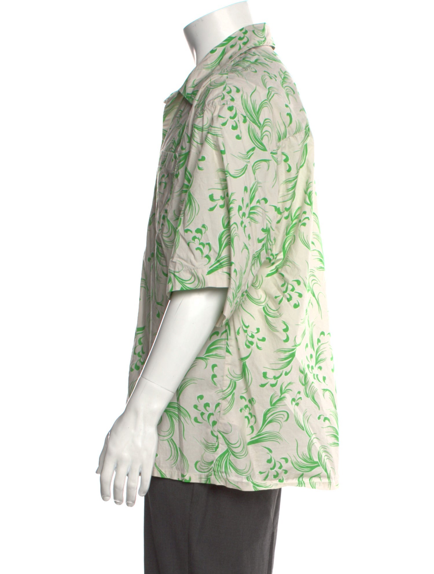 John Elliott Printed Three-Quarter Sleeve Shirt