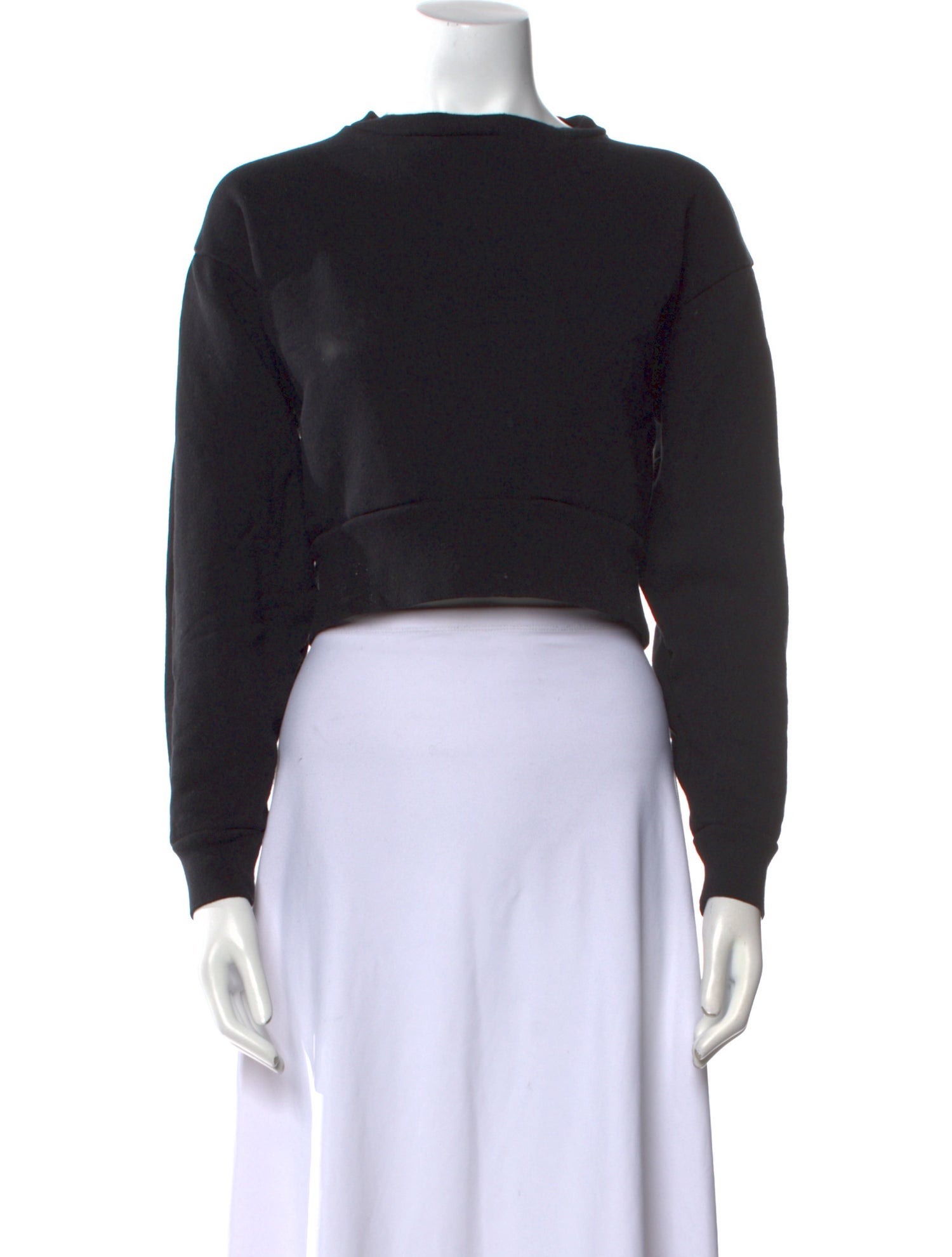 John Elliott Bateau Neckline Long Sleeve Crop Top