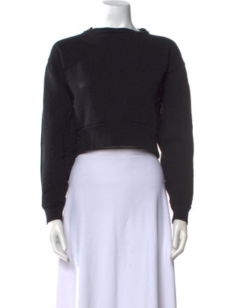 John Elliott Bateau Neckline Long Sleeve Crop Top