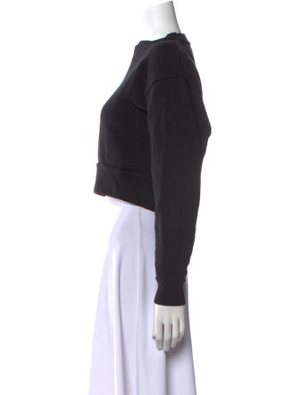 John Elliott Bateau Neckline Long Sleeve Crop Top