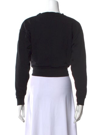 John Elliott Bateau Neckline Long Sleeve Crop Top