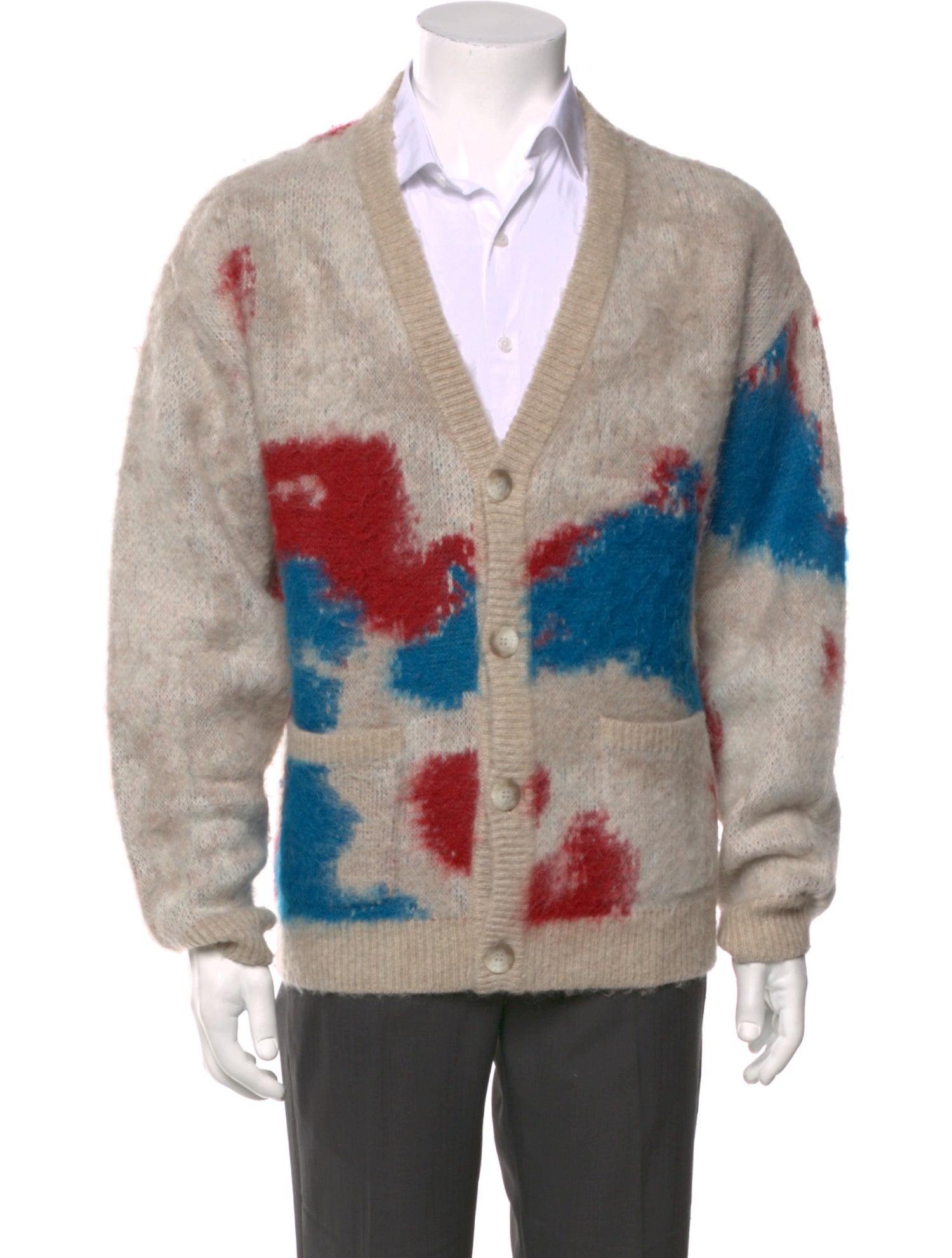 John Elliott Printed V-Neck Cardigan