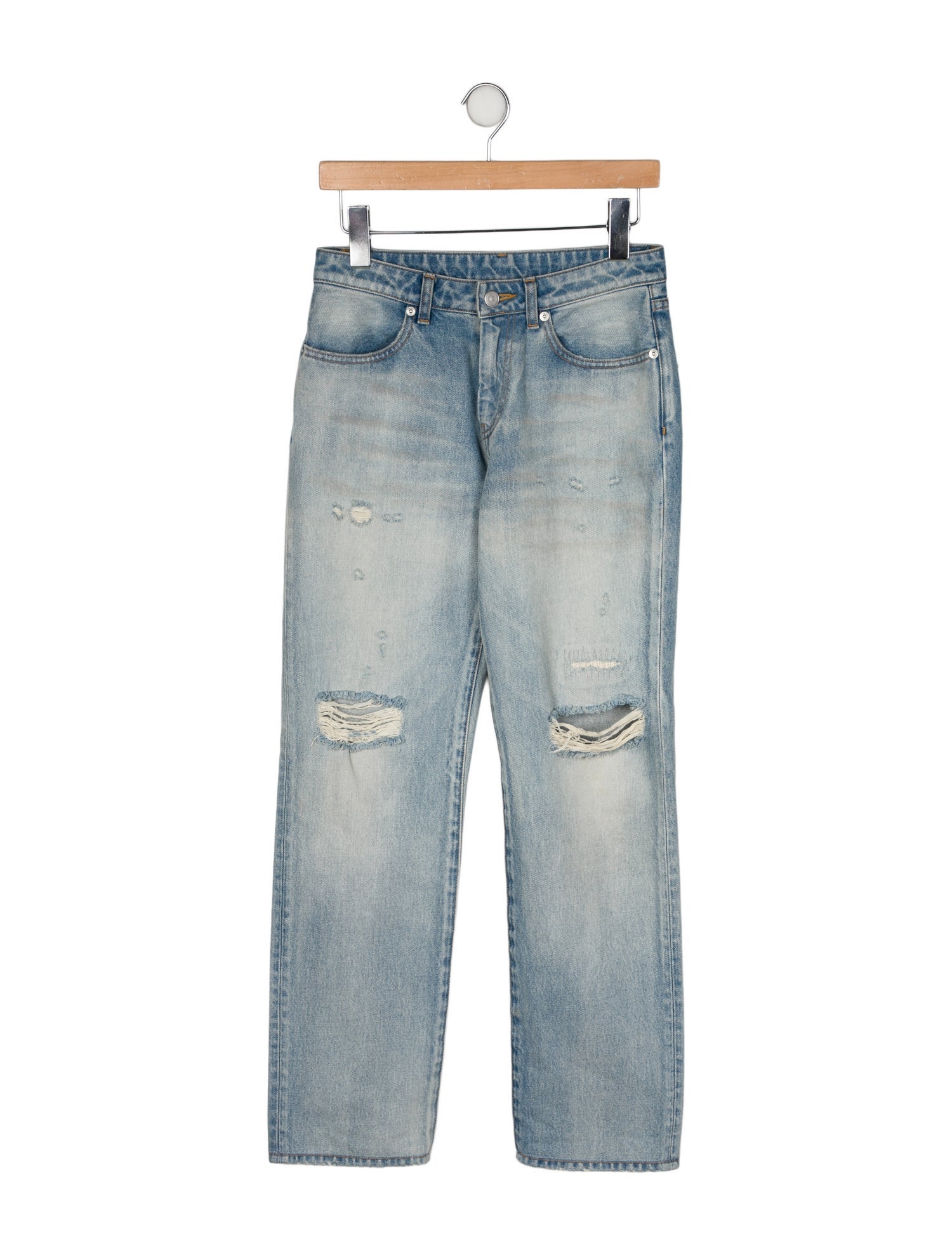 John Elliott Mid-Rise Straight Leg Jeans