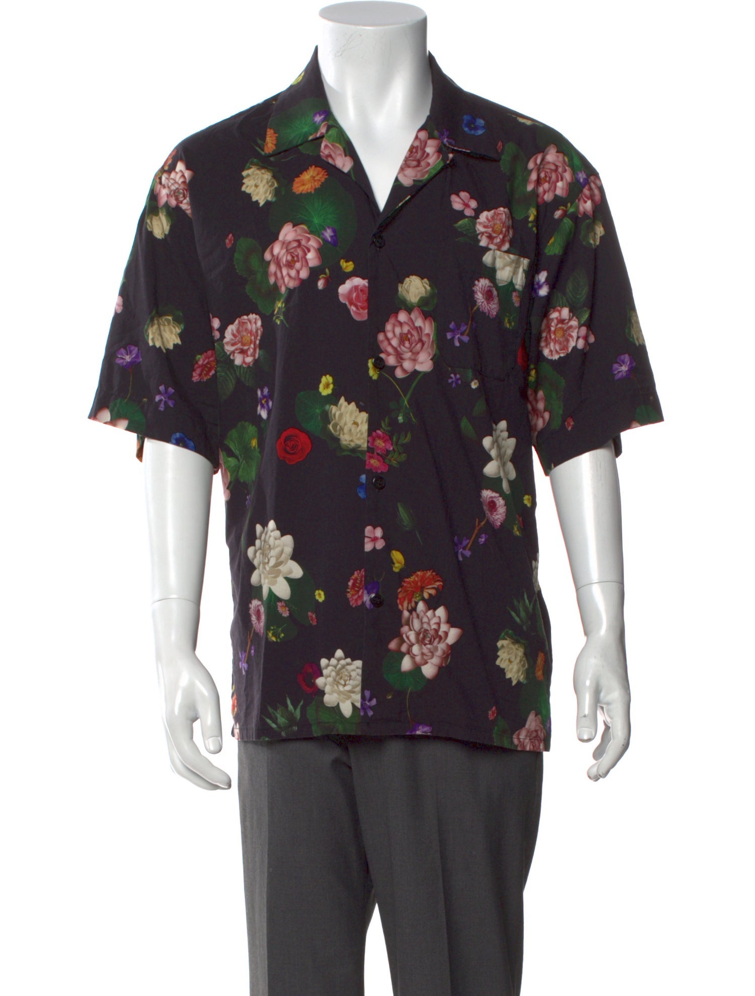 John Elliott Floral Print Short Sleeve Shirt