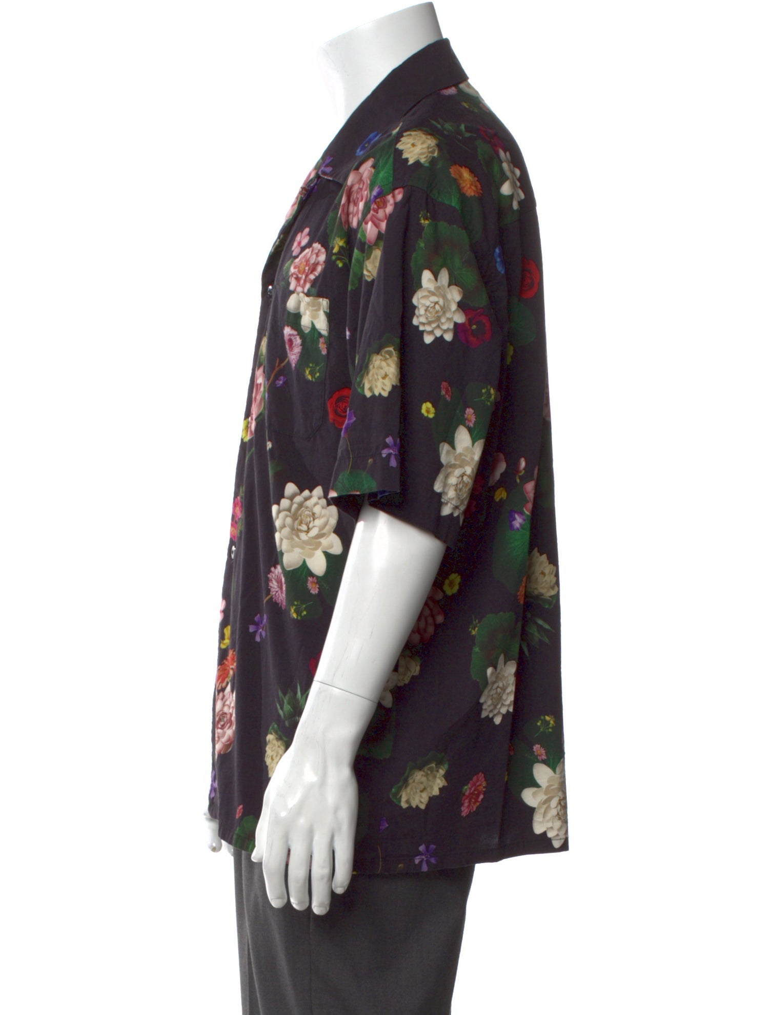 John Elliott Floral Print Short Sleeve Shirt