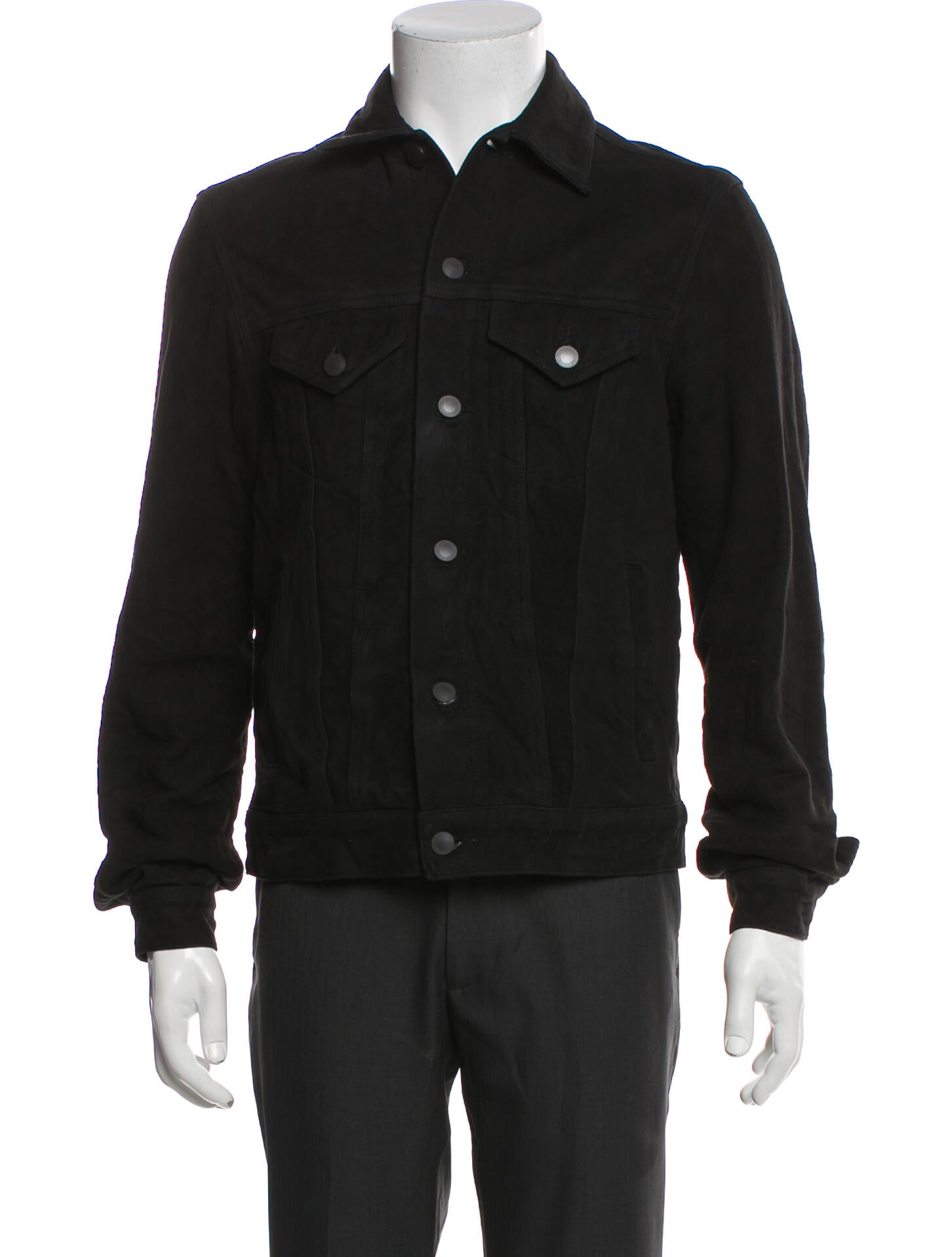 John Elliott Lamb Leather Trucker Jacket