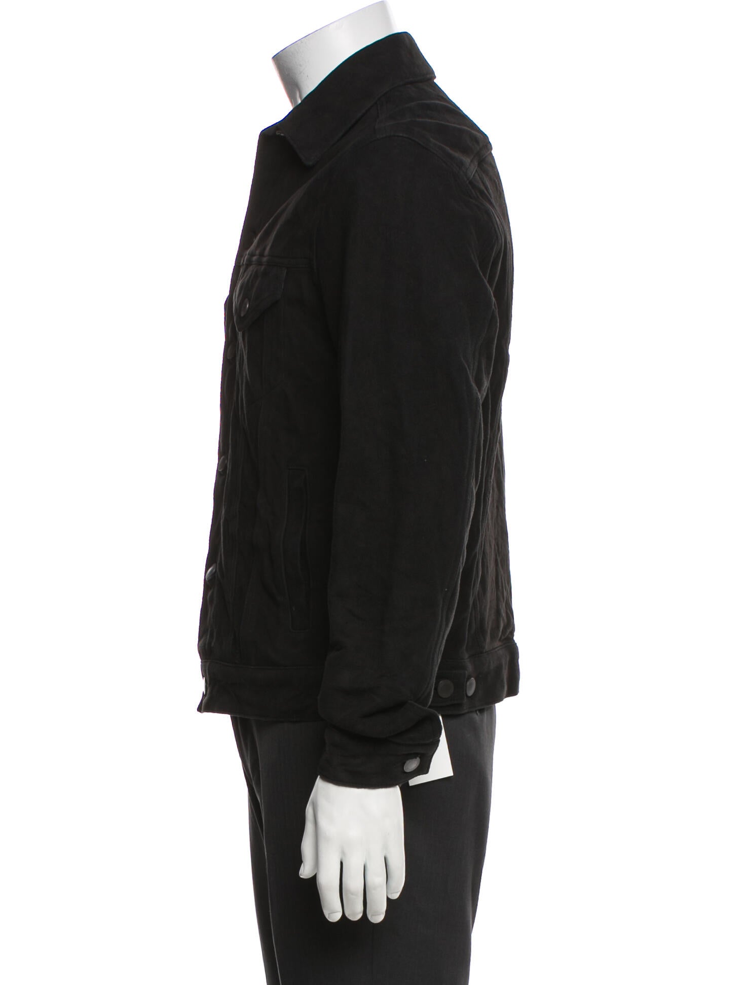 John Elliott Lamb Leather Trucker Jacket