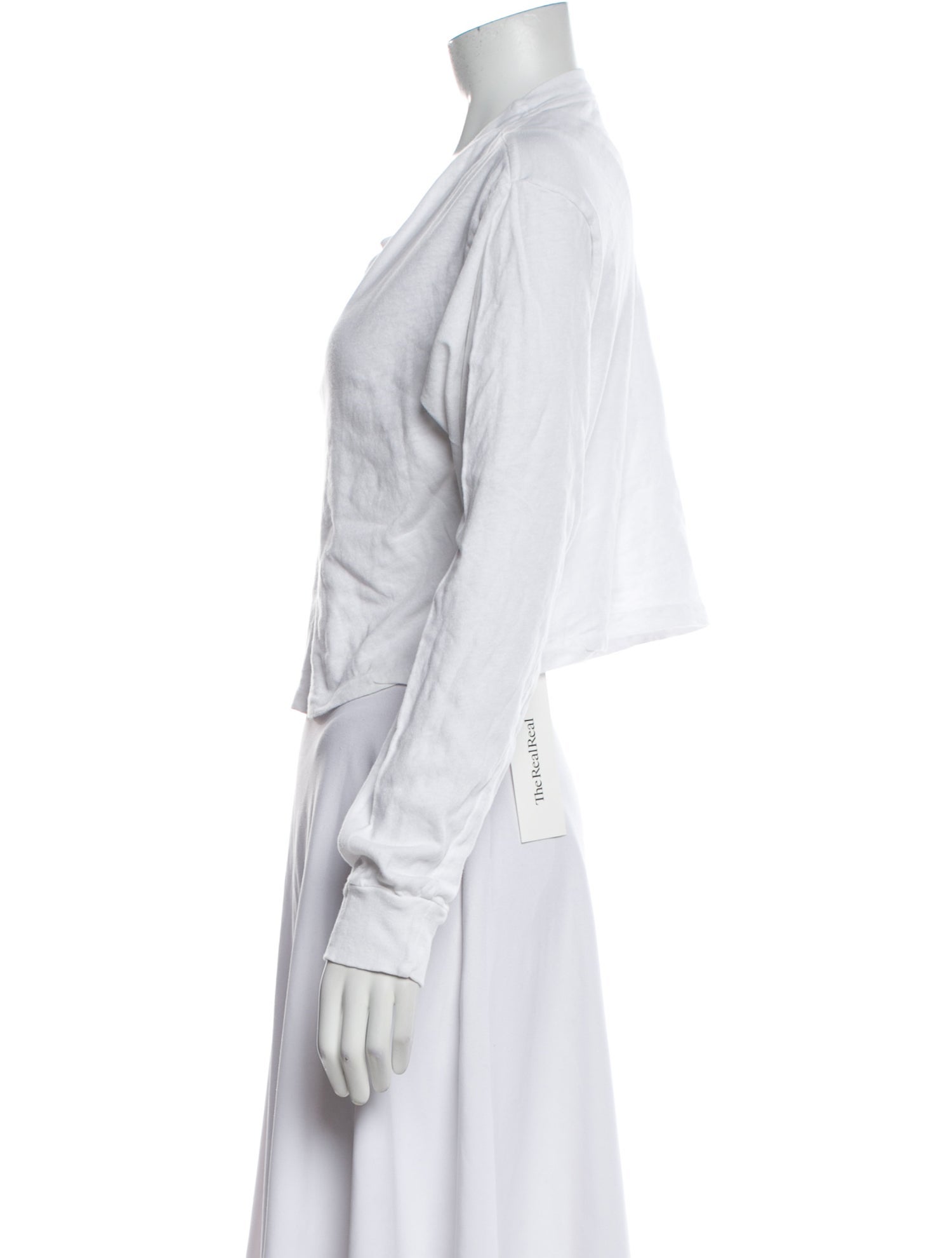 John Elliott Cowl Neck Long Sleeve Crop Top