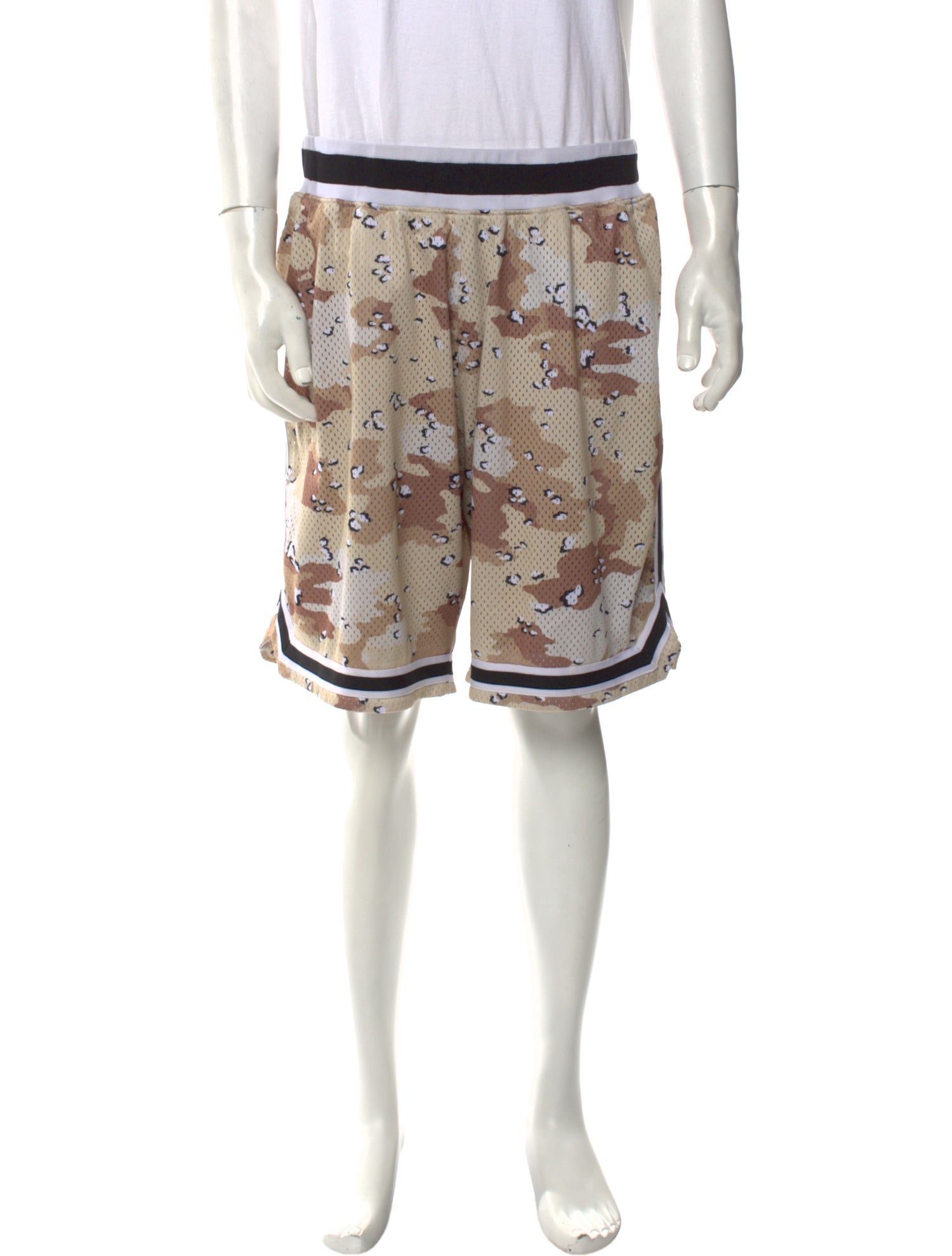 John Elliott Camouflage Print Athletic Shorts