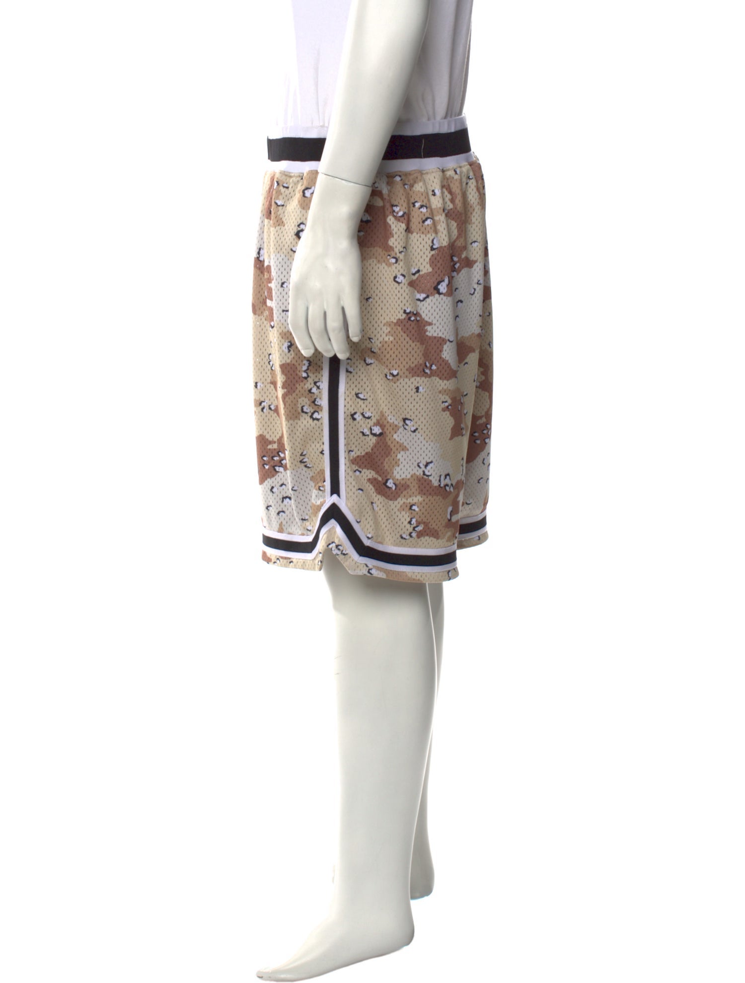 John Elliott Camouflage Print Athletic Shorts