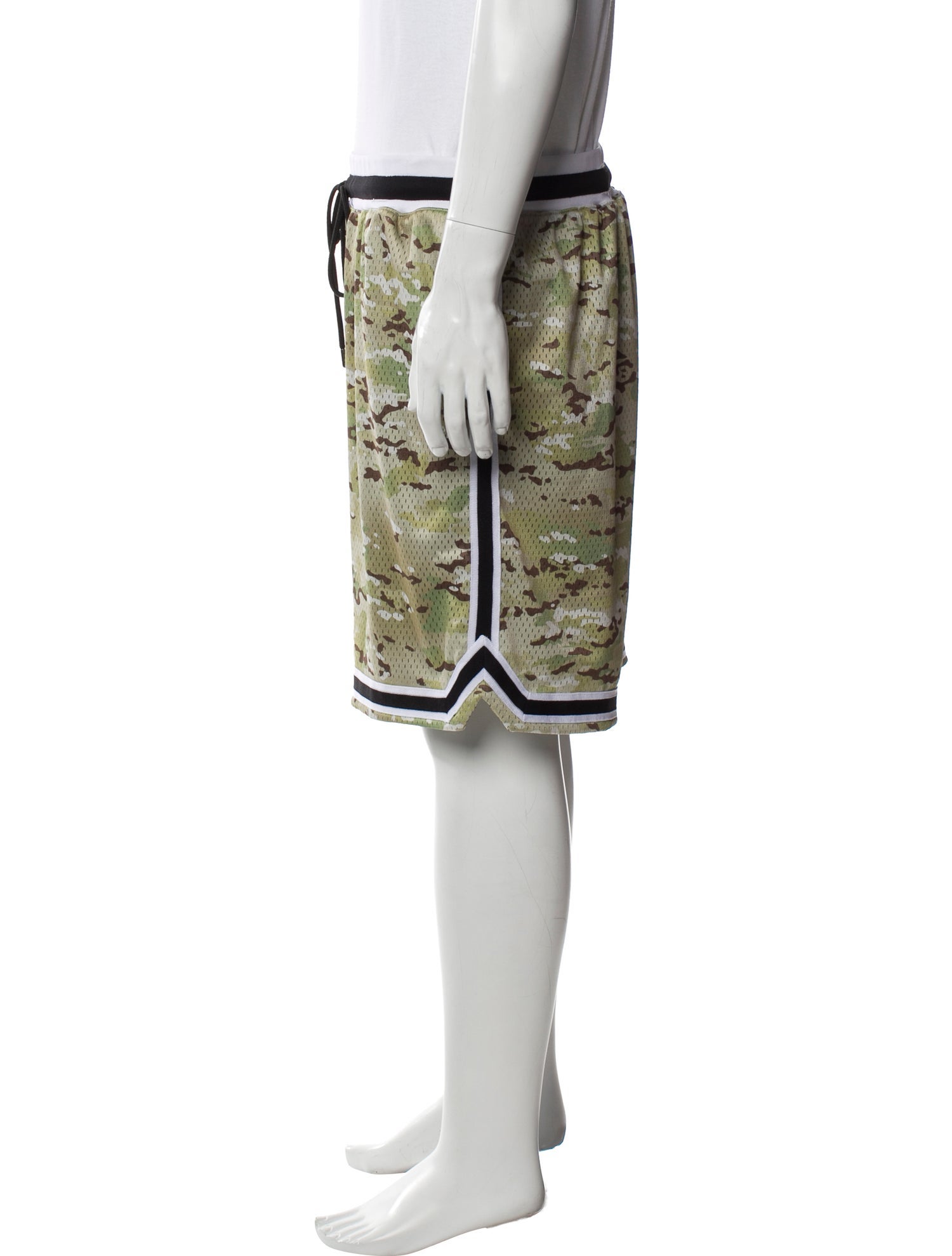 John Elliott Camouflage Print Athletic Shorts