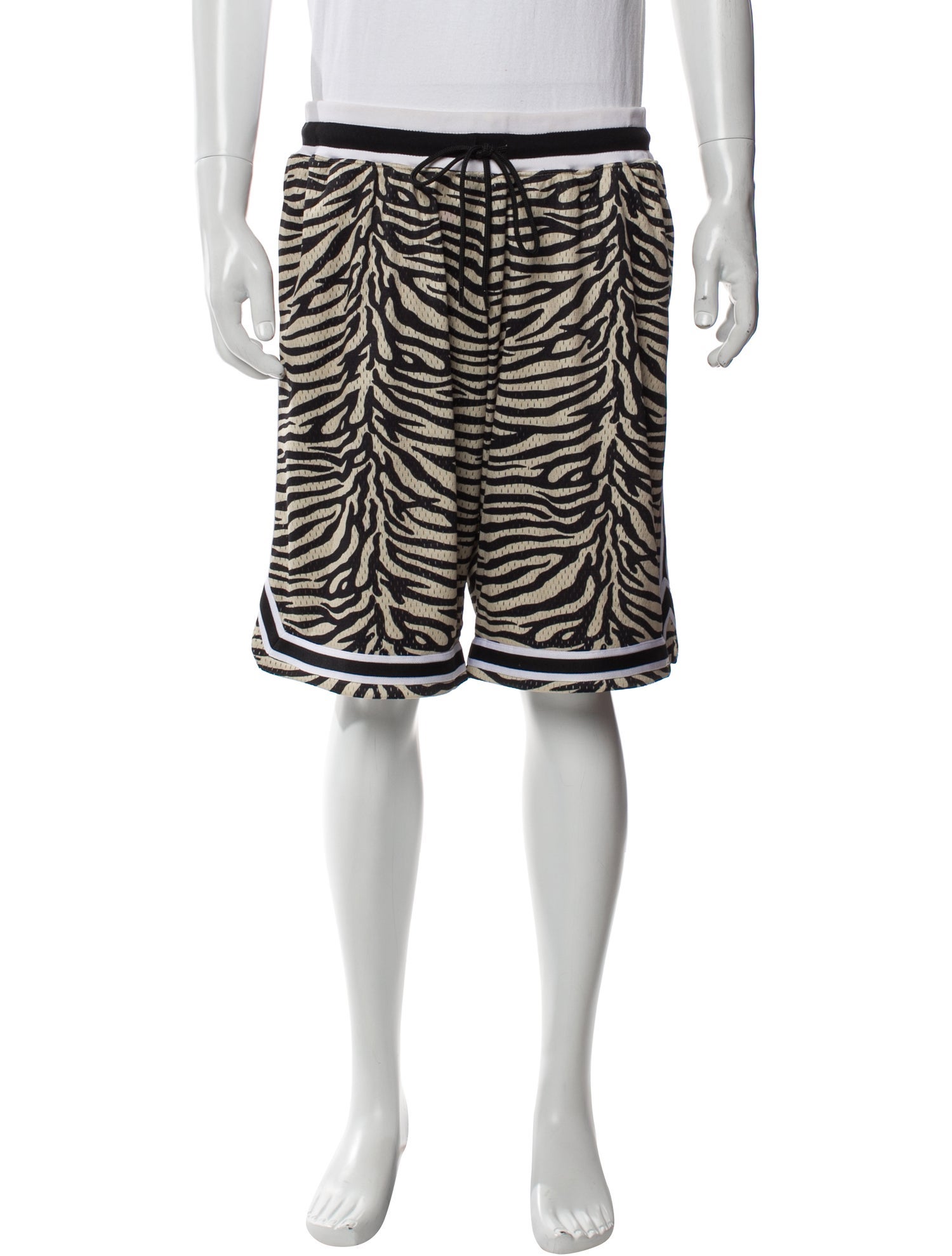 John Elliott Striped Jogger Shorts