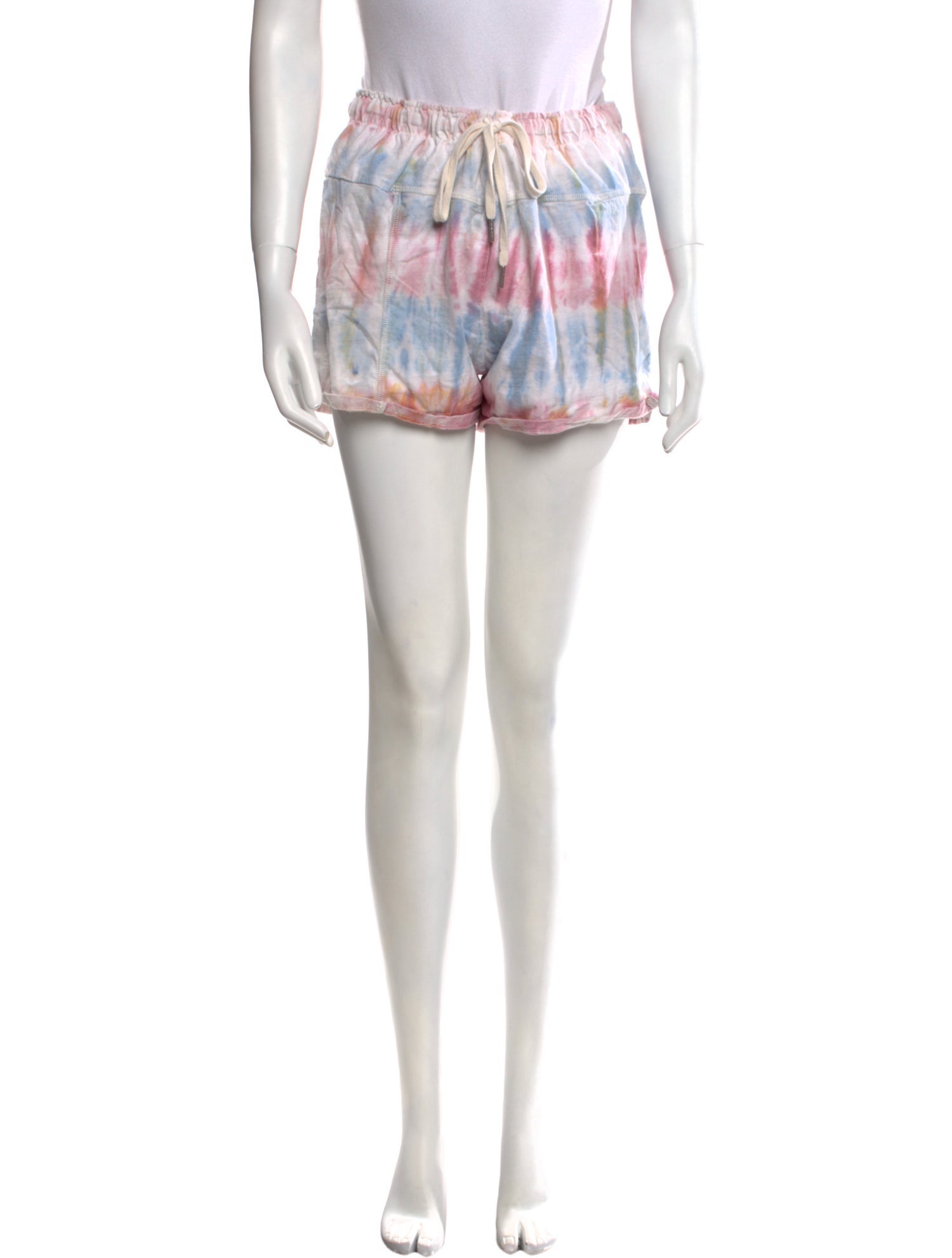 John Elliott Tie-Dye Print Mini Shorts