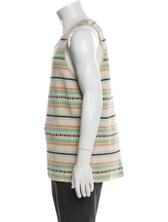 John Elliott Striped Scoop Neck Sweater Vest