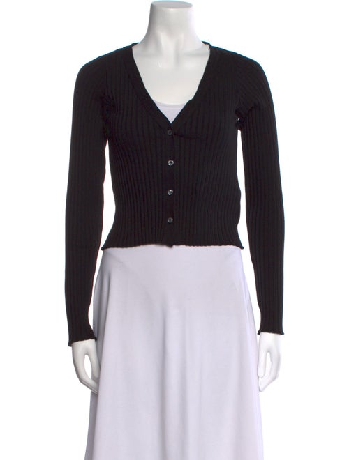 John Elliott V-Neck Long Sleeve Crop Top