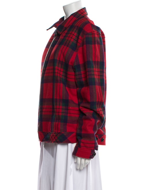 John Elliott Wool Plaid Print Jacket