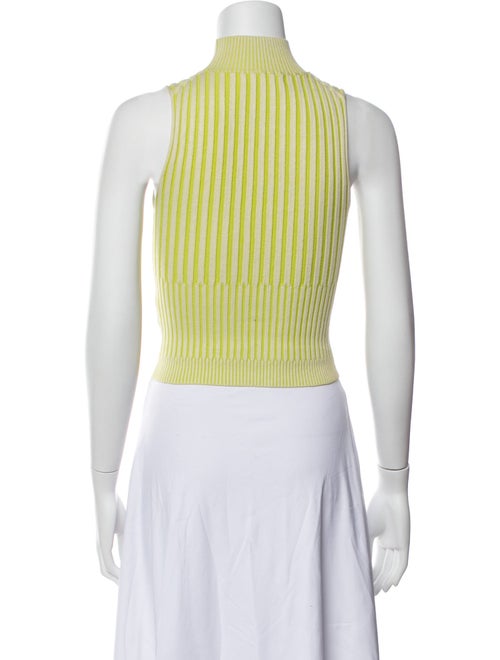 John Elliott Striped Mock Neck Crop Top