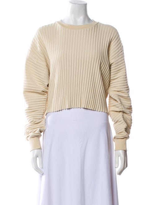John Elliott Bateau Neckline Long Sleeve Crop Top