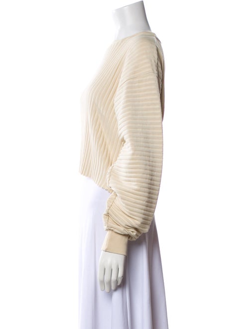 John Elliott Bateau Neckline Long Sleeve Crop Top