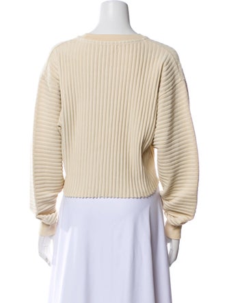John Elliott Bateau Neckline Long Sleeve Crop Top