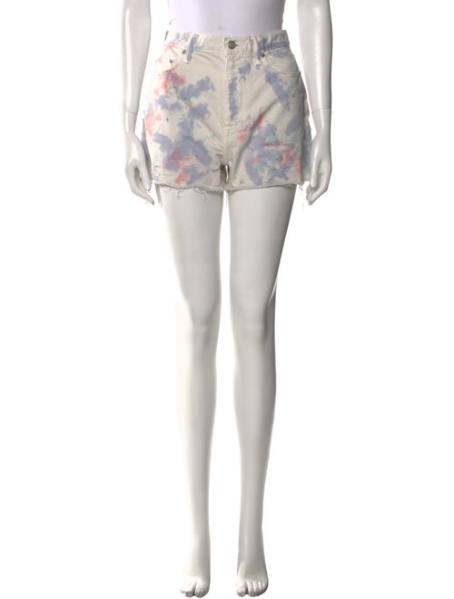 John Elliott Tie-Dye Print Mini Shorts