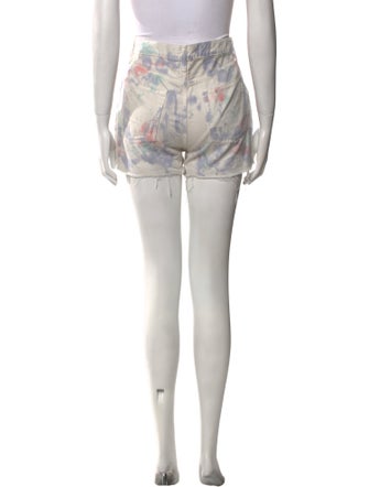 John Elliott Tie-Dye Print Mini Shorts