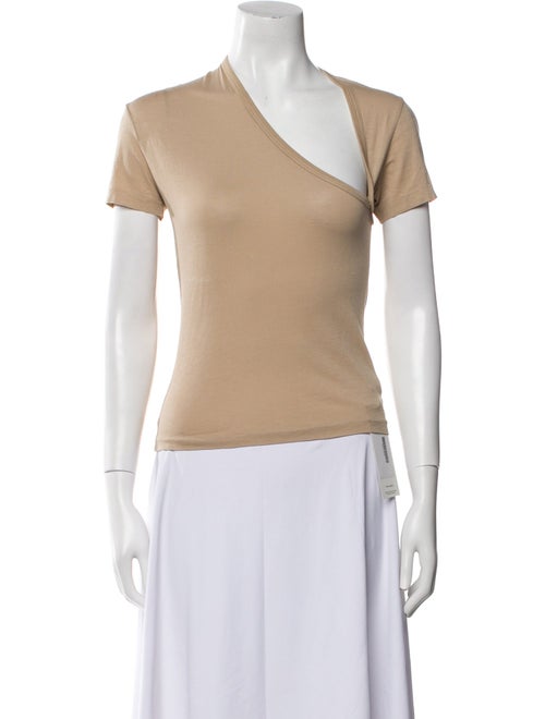 John Elliott Asymmetrical Short Sleeve Top