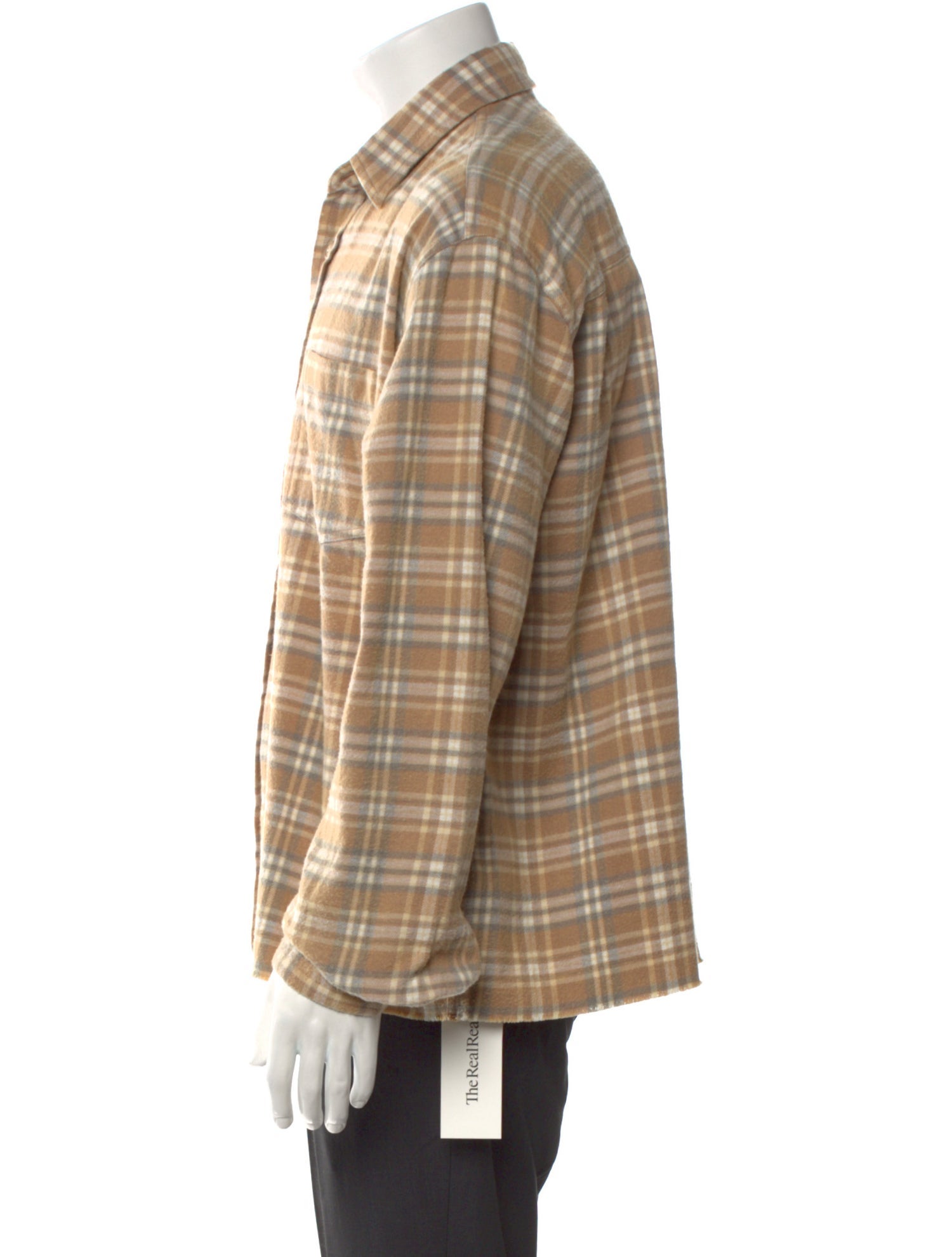 John Elliott Plaid Print Long Sleeve Shirt