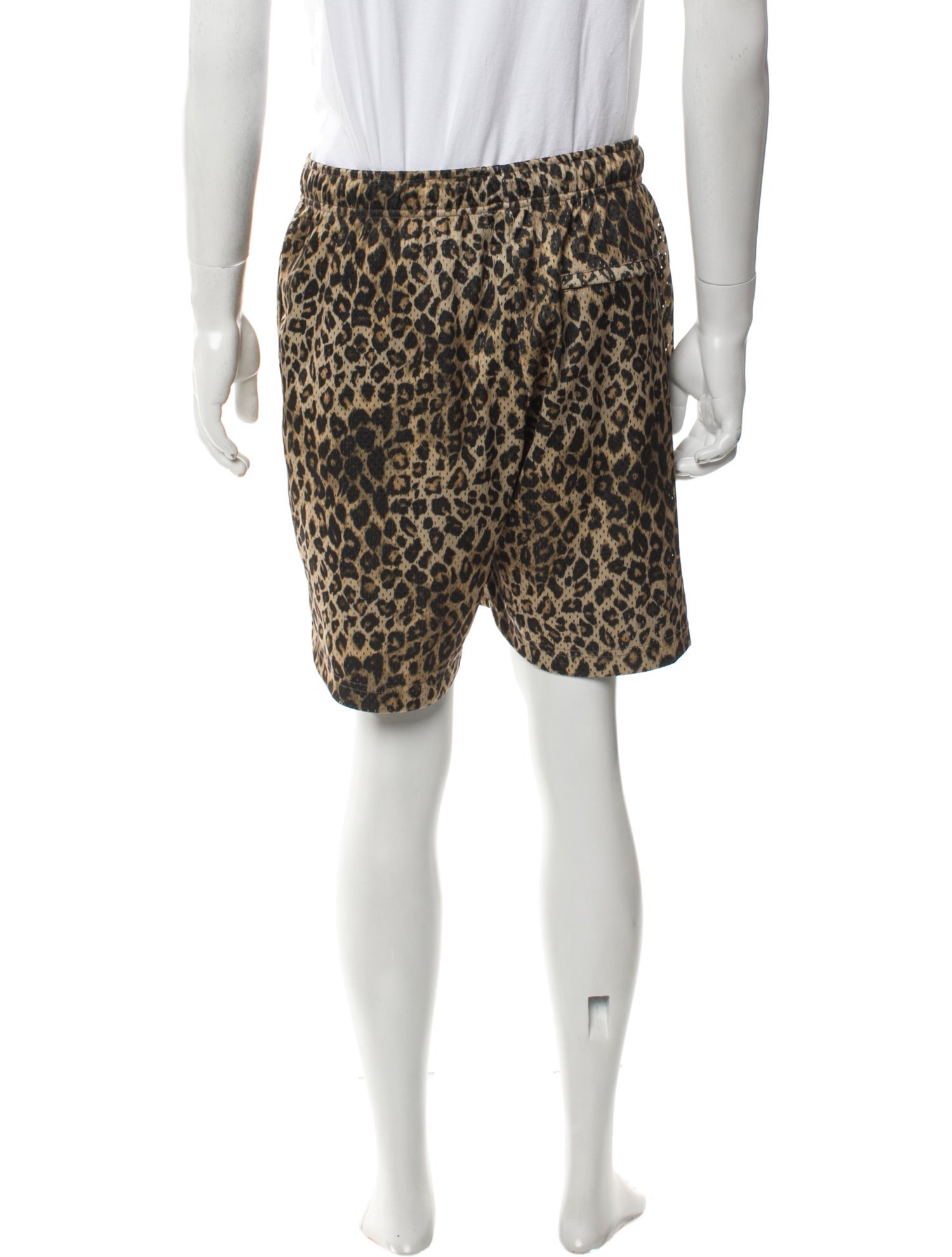 John Elliott Animal Print Jogger Shorts