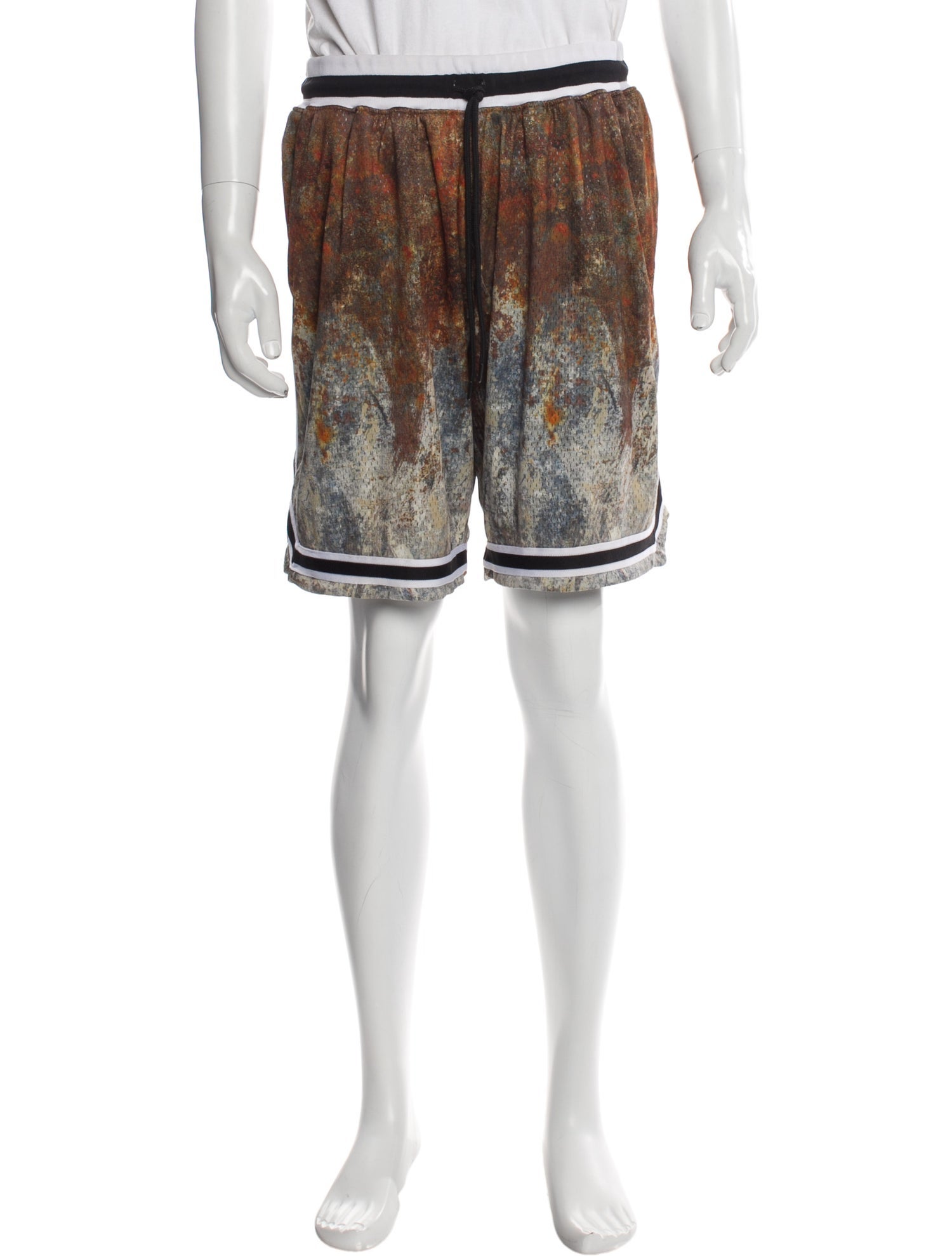John Elliott Tie-Dye Print Athletic Shorts