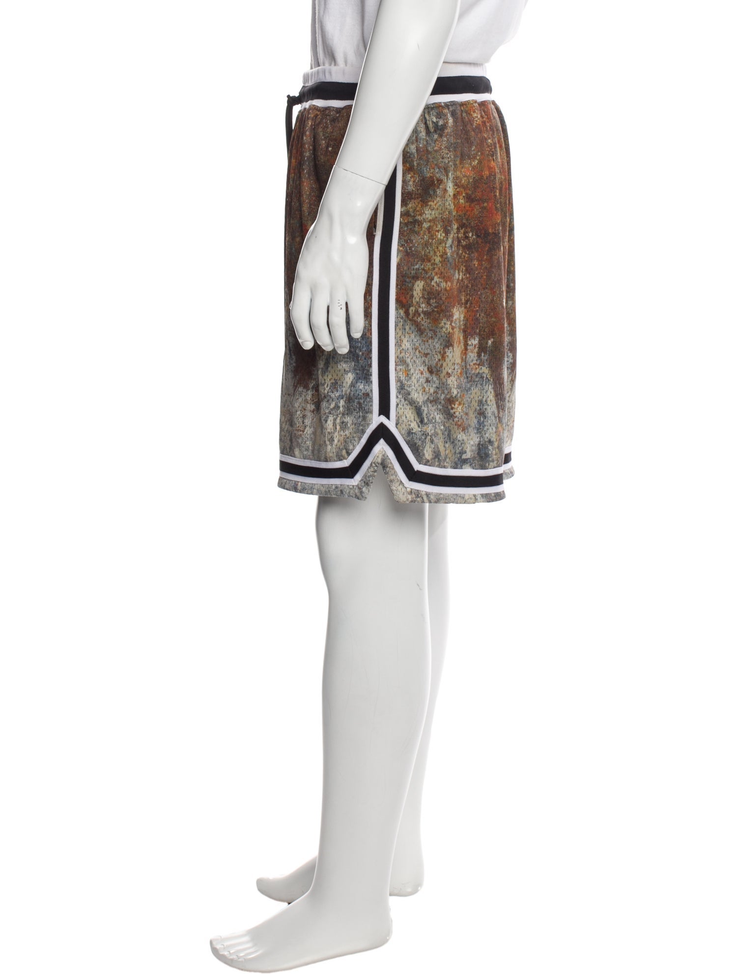 John Elliott Tie-Dye Print Athletic Shorts