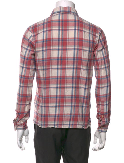John Elliott Plaid Print Long Sleeve Shirt