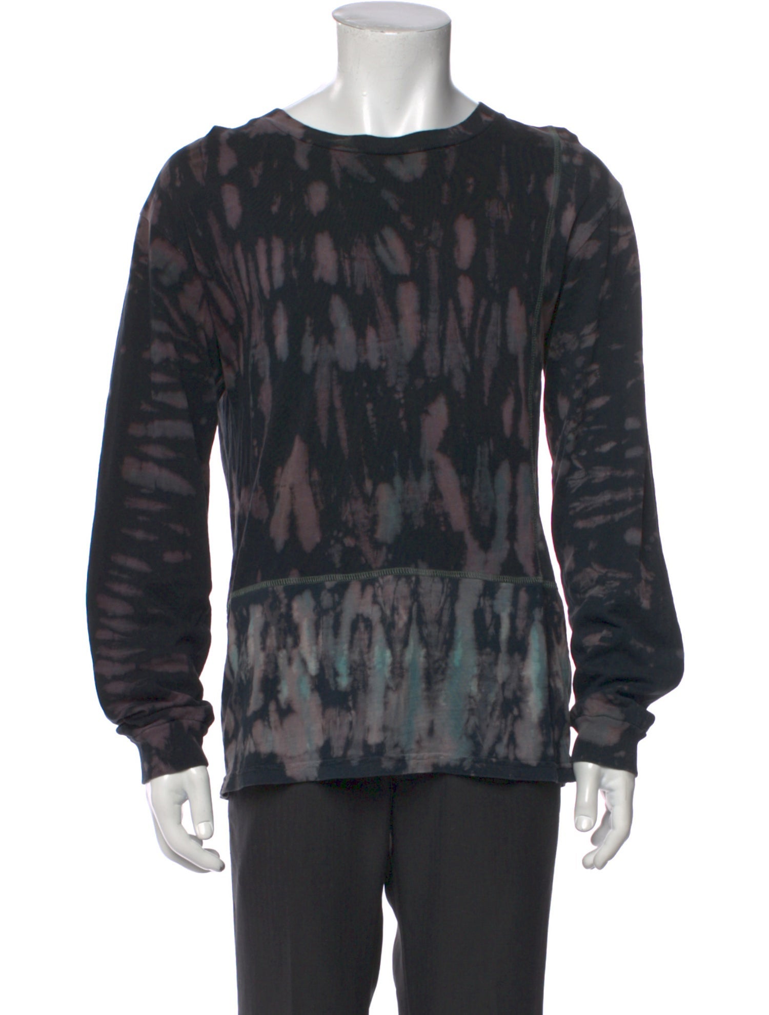 John Elliott Tie-Dye Print Crew Neck Cardigan