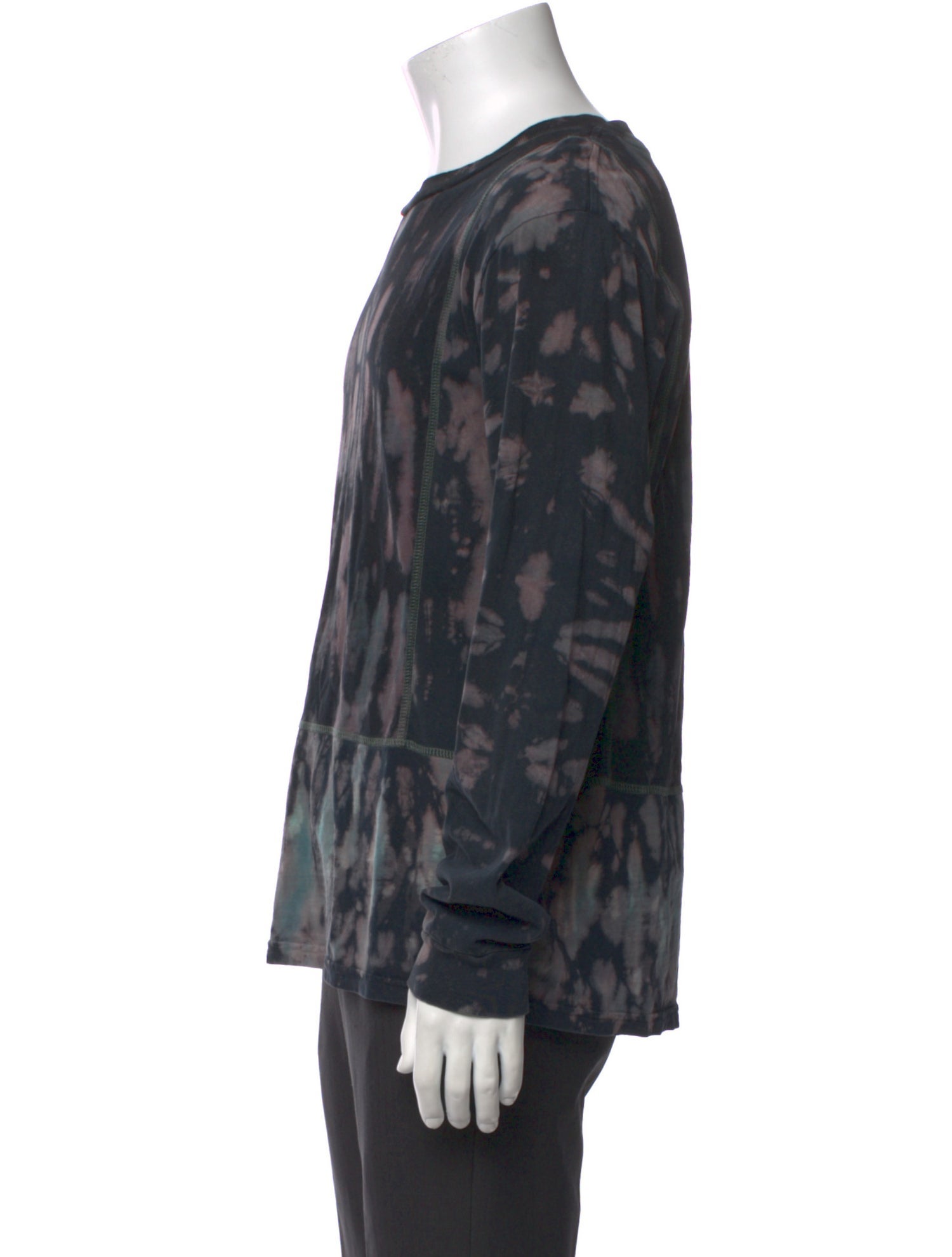 John Elliott Tie-Dye Print Crew Neck Cardigan