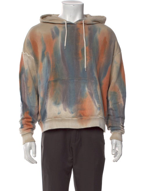 John Elliott Tie-Dye Print Crew Neck Hoodie