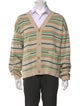 John Elliott Striped V-Neck Cardigan