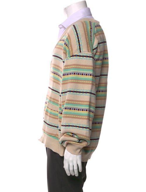 John Elliott Striped V-Neck Cardigan