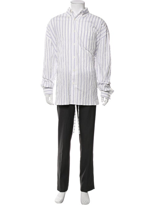 John Elliott Striped Long Sleeve Dress Shirt