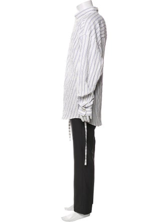 John Elliott Striped Long Sleeve Dress Shirt