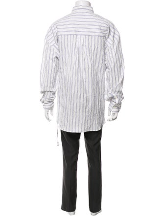 John Elliott Striped Long Sleeve Dress Shirt