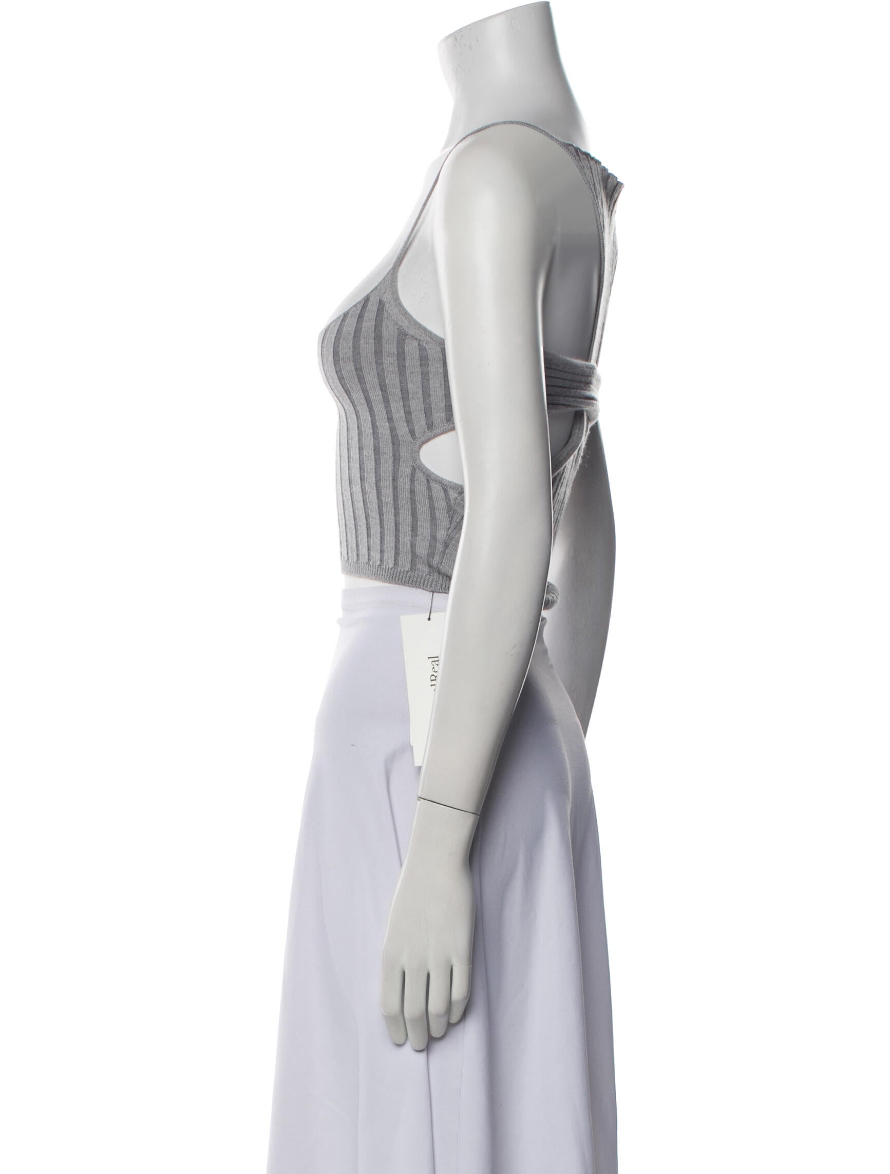 John Elliott Wool Striped Crop Top