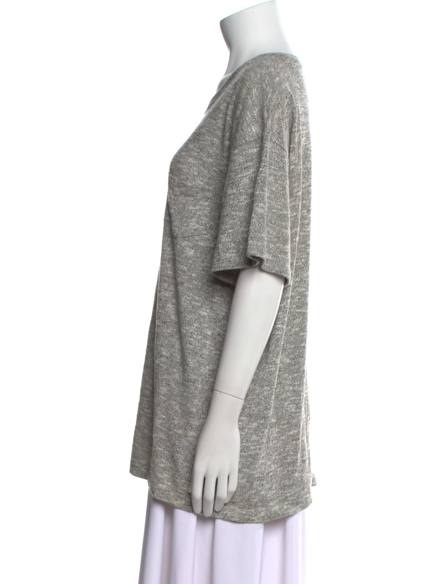 John Elliott Scoop Neck Short Sleeve Sweatshirt